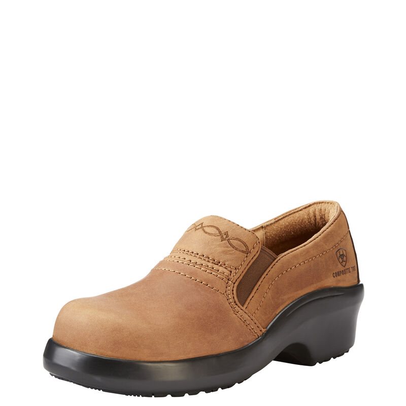 Ariat Work: Expert Safety SD Composite Toe Zuecos Mujer - Marrones (EVXQC3251)